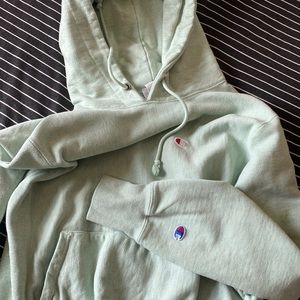 Green champion hoodie